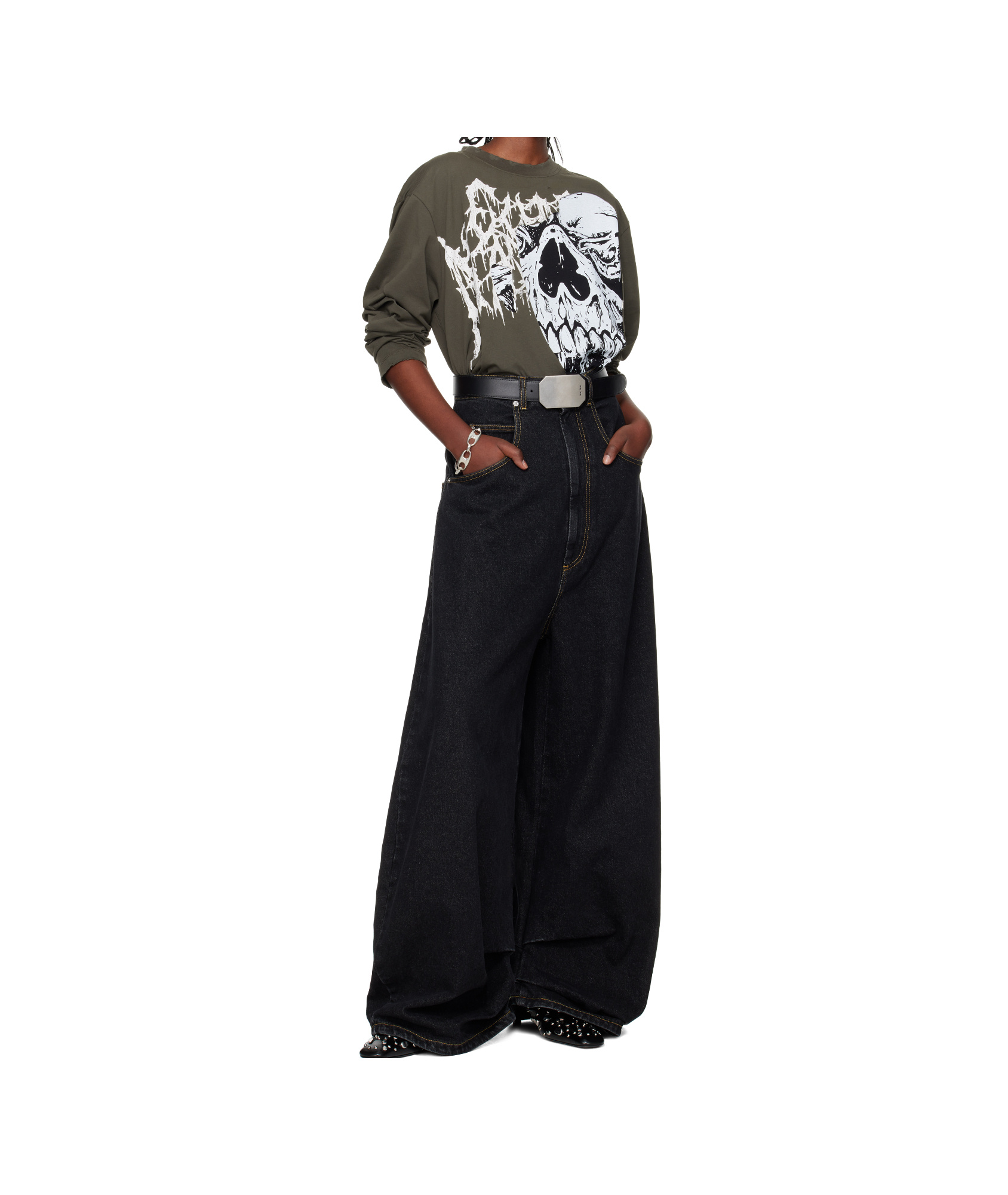 Lu'u Dan Double Xl Jeans In Black