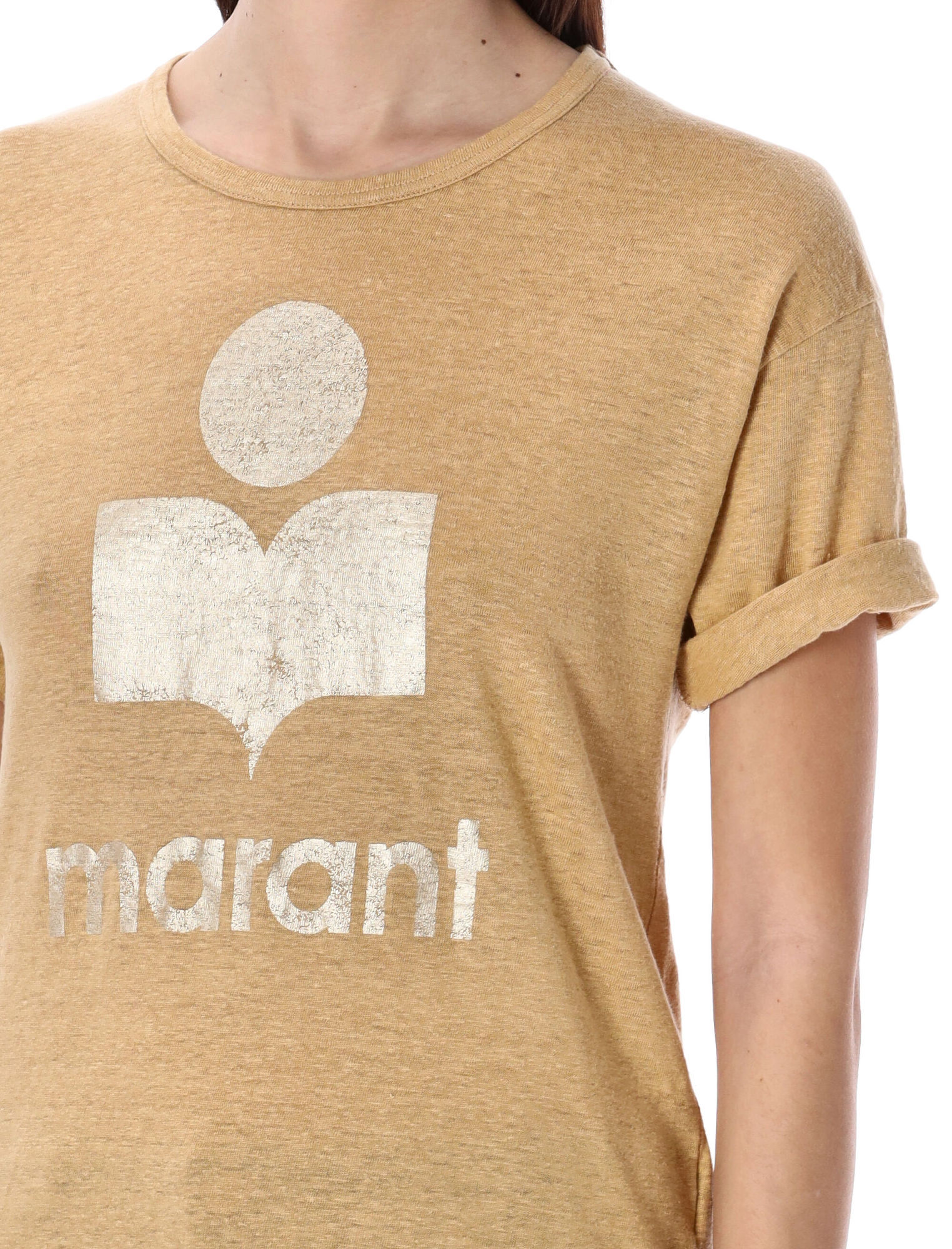 Isabel Marant Étoile Koldi Logo Printed T-shirt In Brown