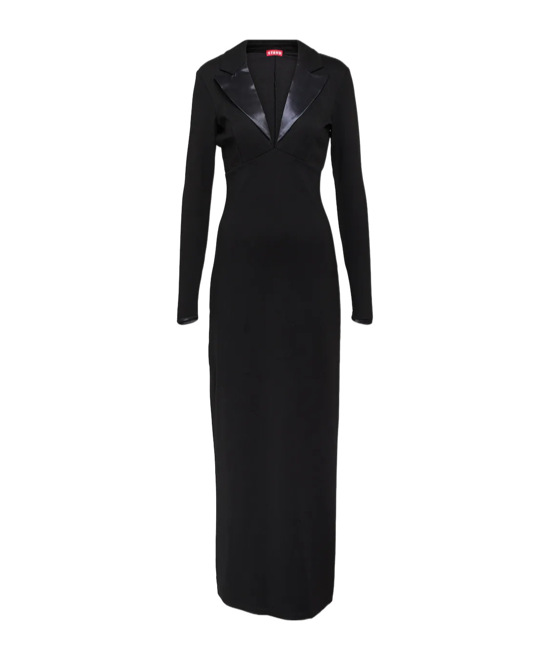 Staud Humboldt Knitted Maxi Dress In Black