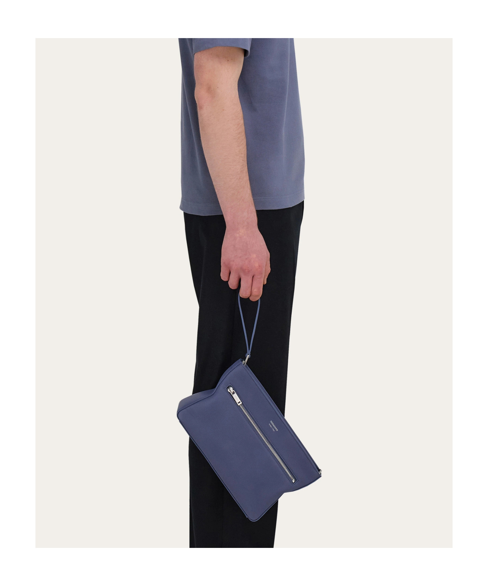Ferragamo Star-shaped Pouch In Gray