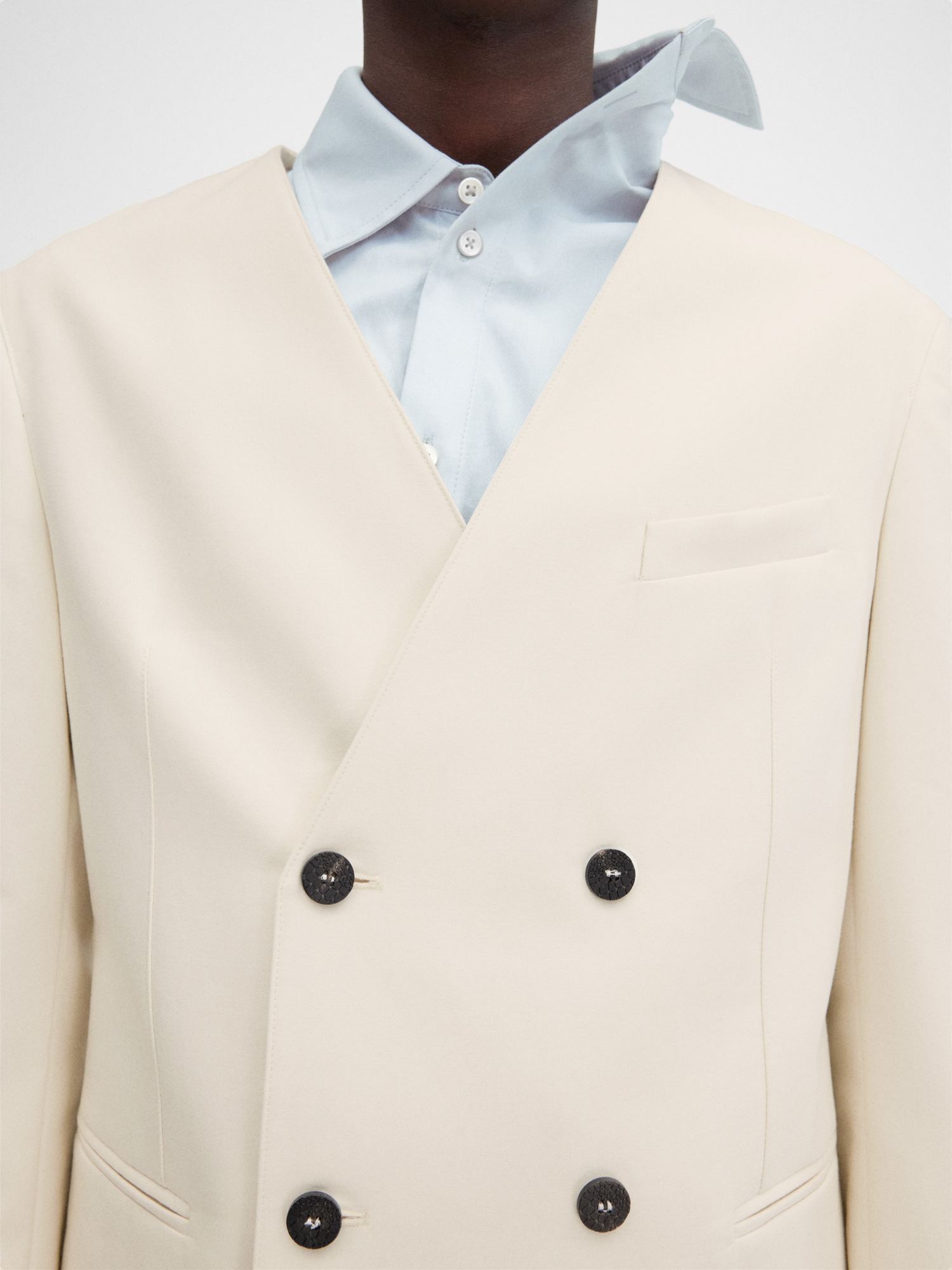 Jacquemus The Marino Double-breasted Blazer In White