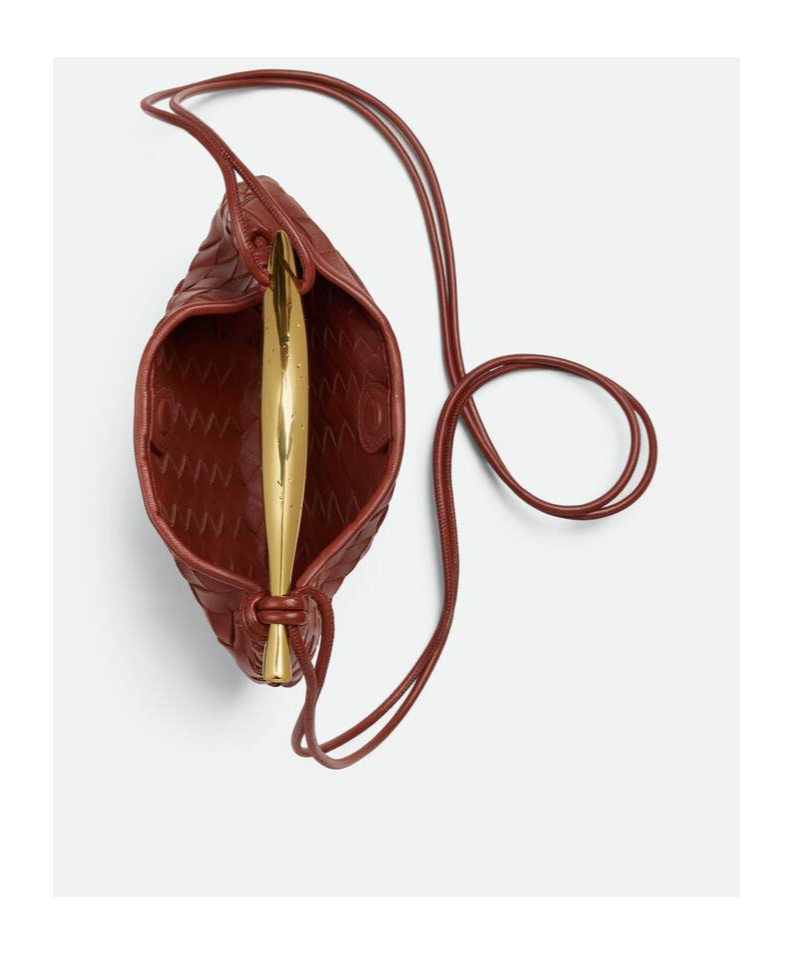 Bottega Veneta Baby Leather Sardine Cross-body Bag In Brown