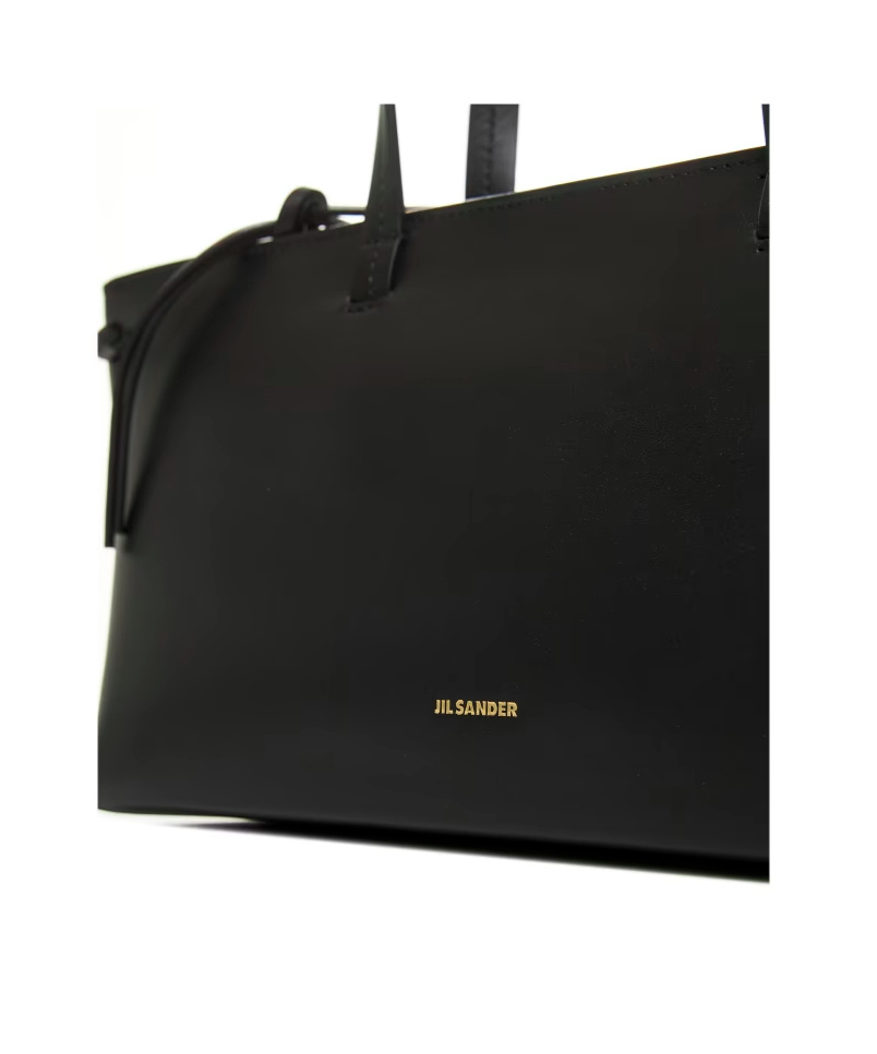 Jil Sander Double Handle Shoulder Bag In Black
