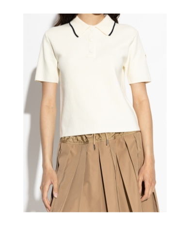 Moncler Knit Cotton Polo Shirt
