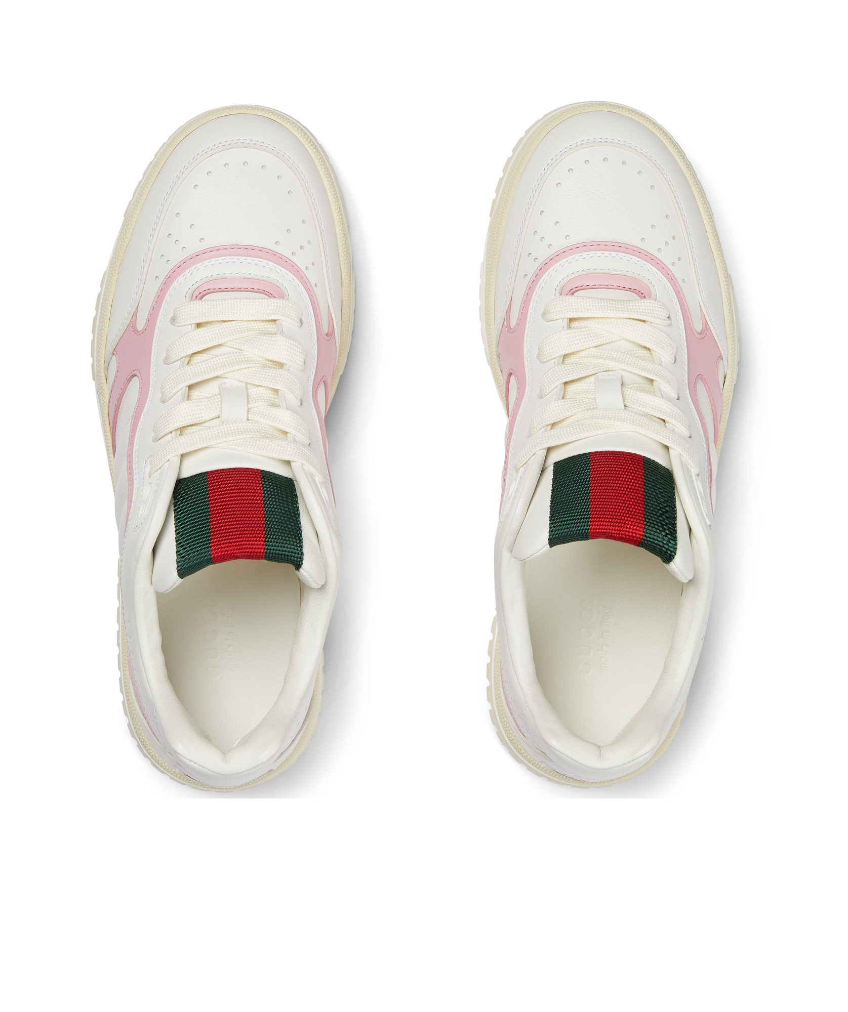 Gucci Women's Re-web Leather Sneakers In White