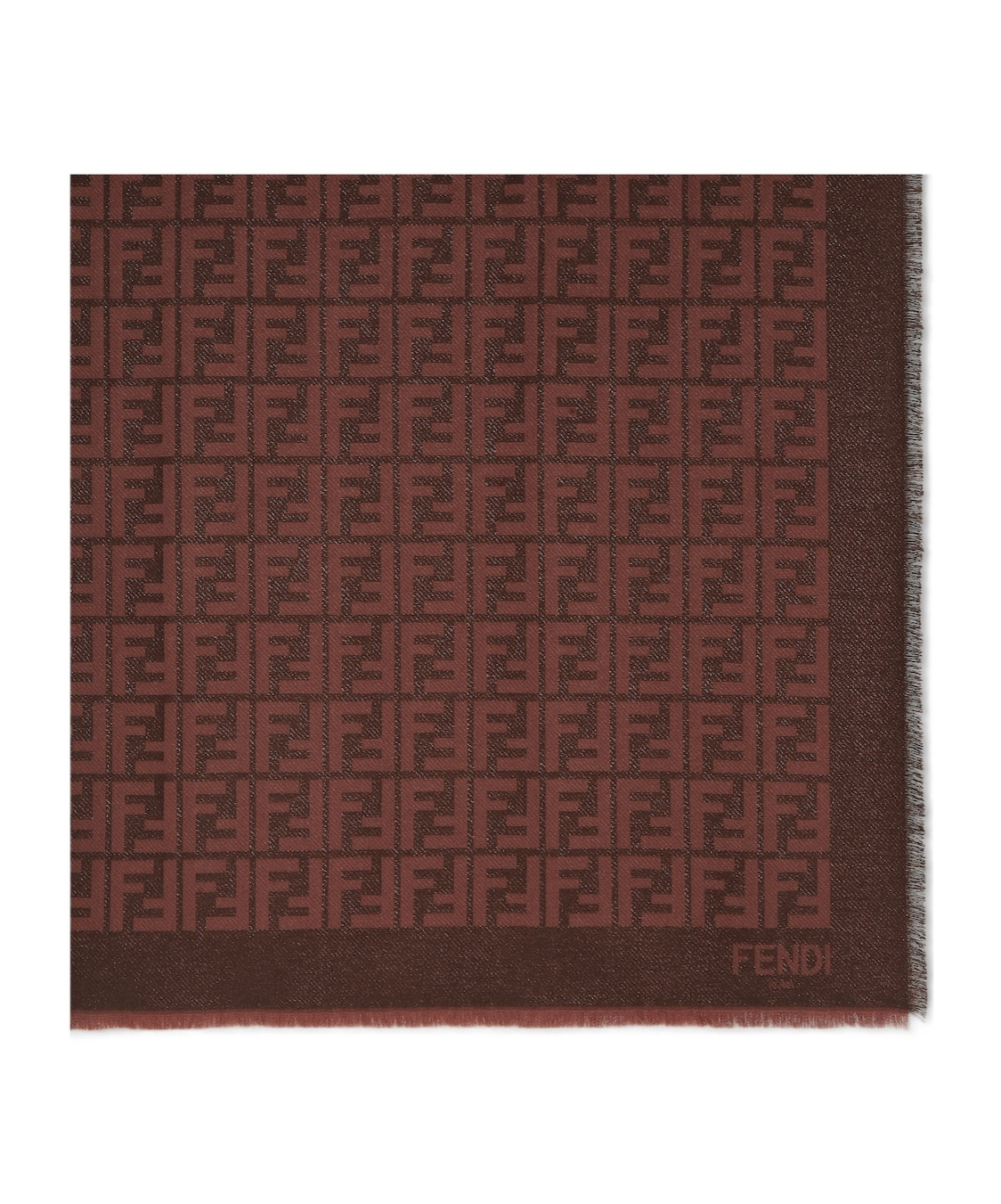 Fendi Large Square Shawl In Red