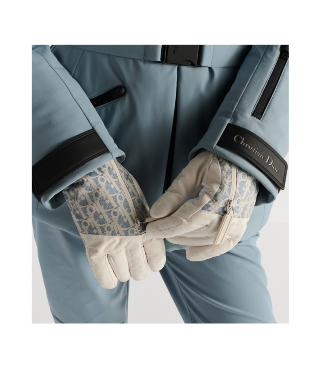 Dior Oblique Ski Gloves In Neutral