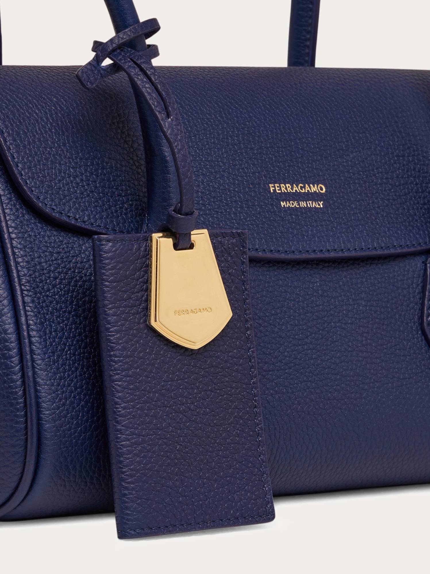 Shop Ferragamo Logo Shoulder Bag In Blue