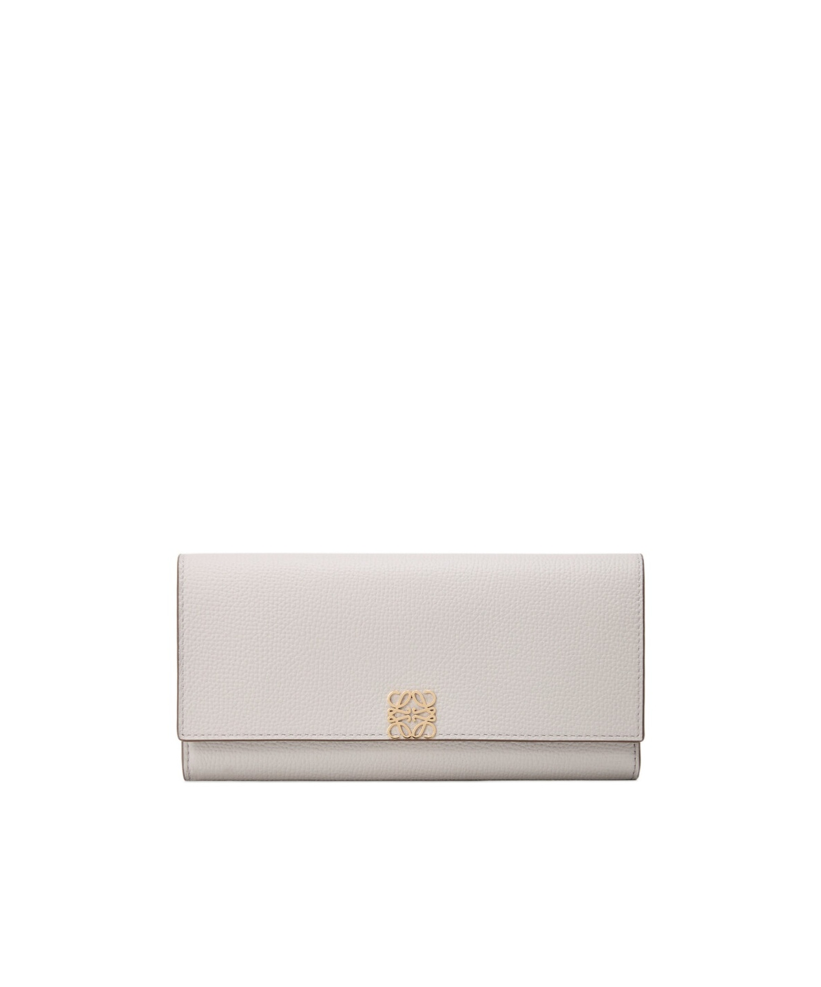 Loewe Anagram Continental Wallet In Pebble Grained Calfskin In Gray