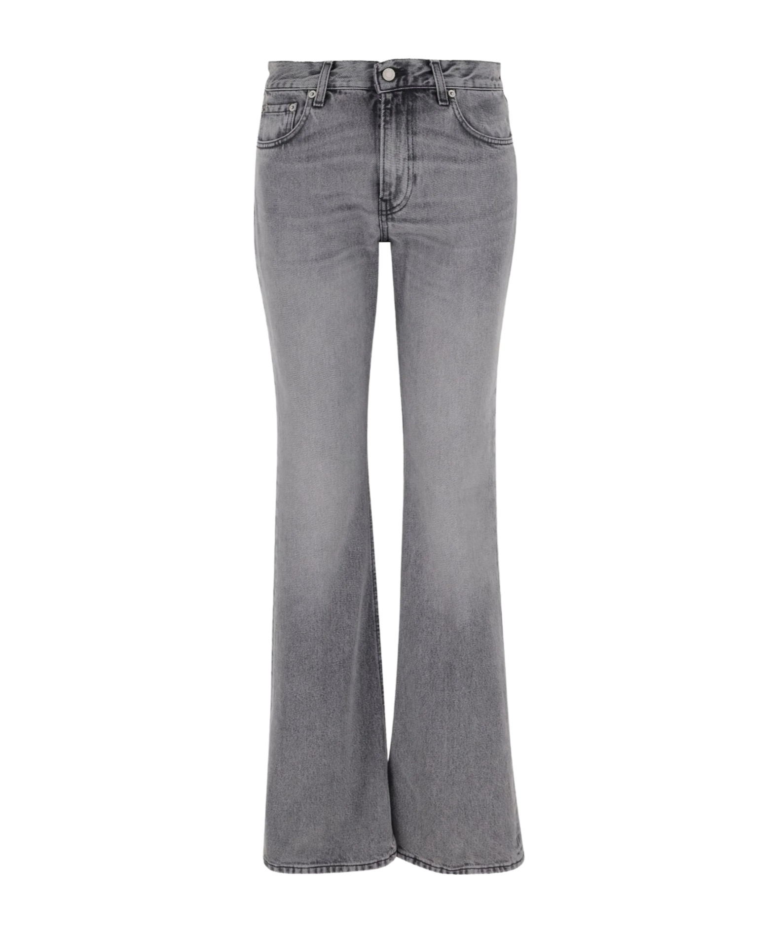 Haikure Flora Flanel Jeans In Grey Denim In Gray