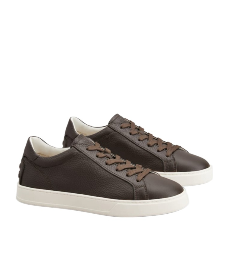 Tod's Allacciata Cassetta Leather Sneakers In Black