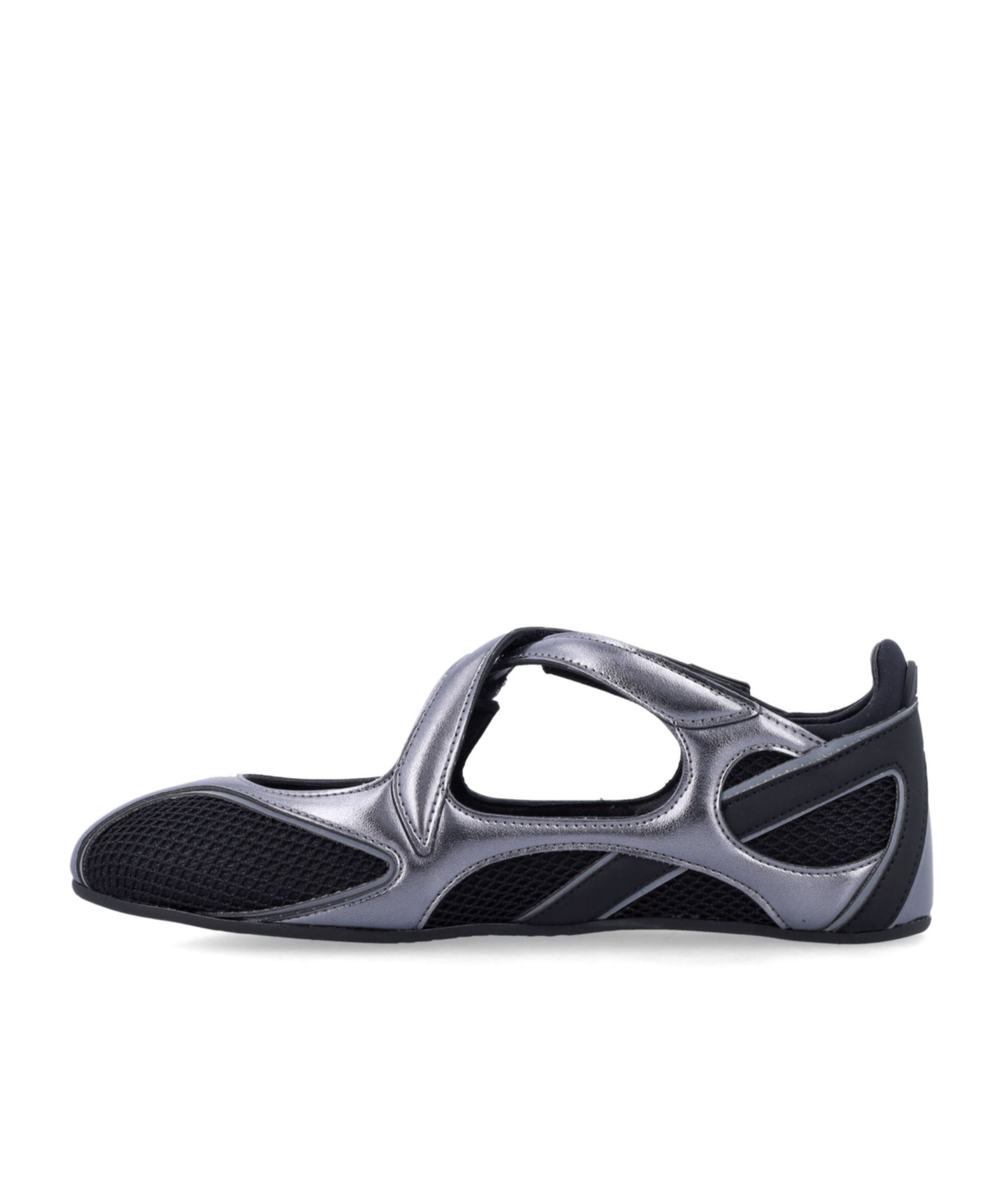 Attico Modern Flat Shoes With Cross-strap Detail In Black
