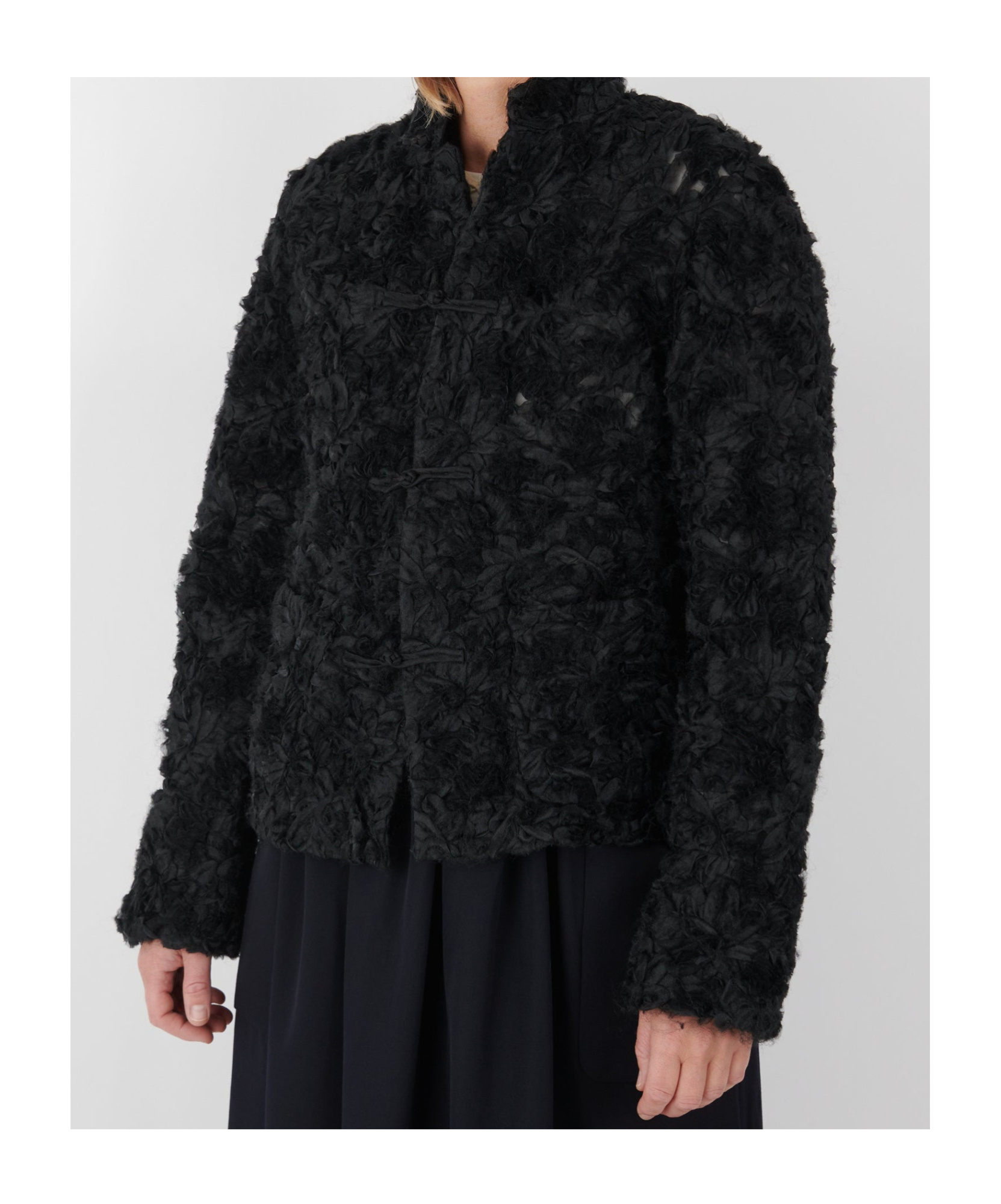 Comme Des Garçons Long-sleeved Casual Jacket In Black