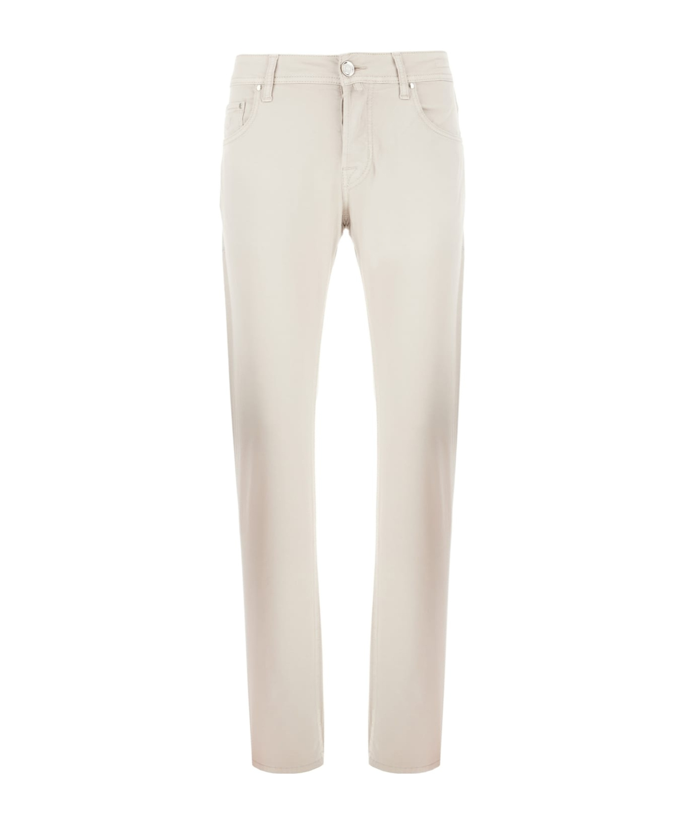 Jacob Cohen Stretch Cotton Blend Pants With Belt Loops
