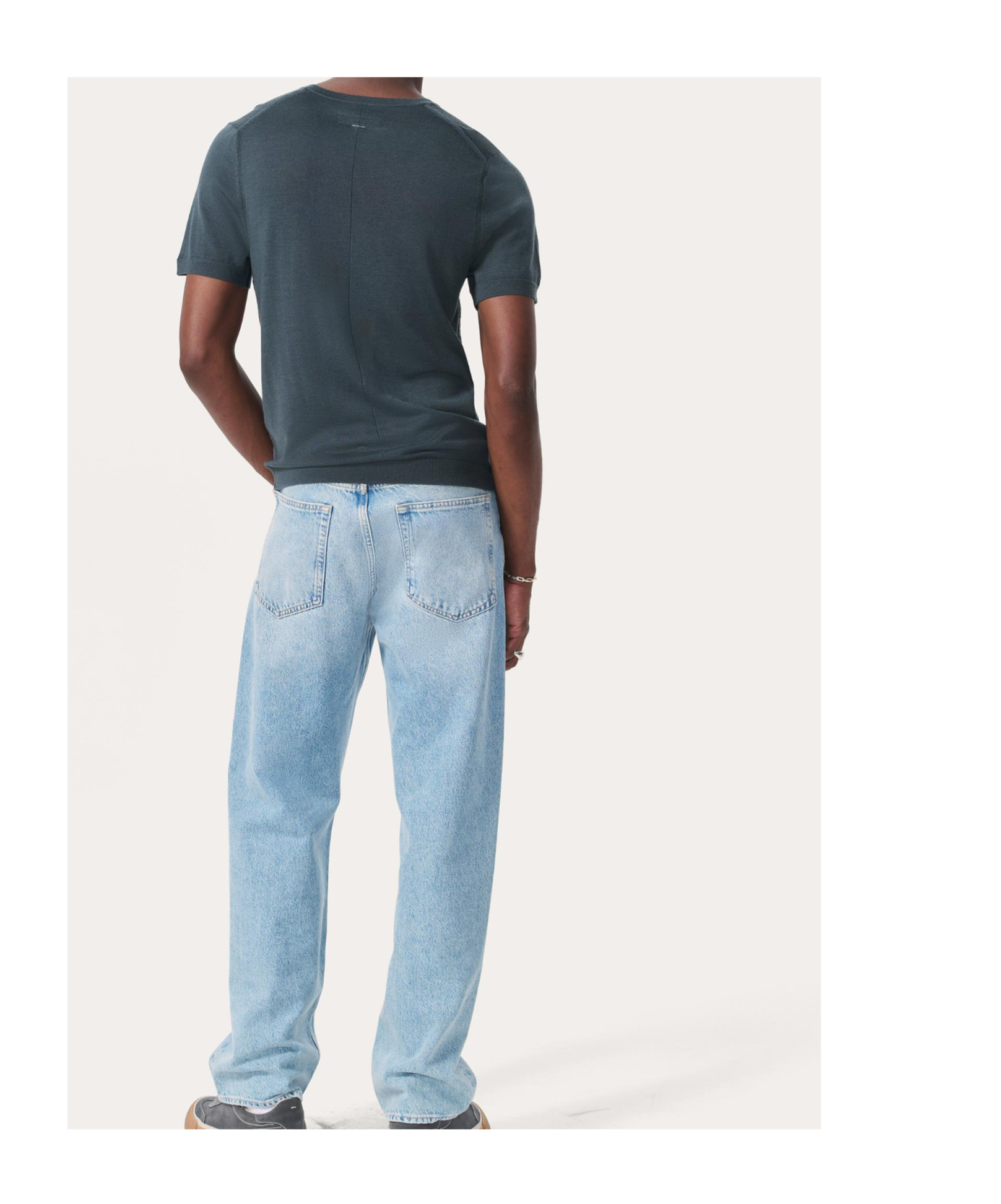 Rag & Bone Aulton Wool Blend T-shirt In Blue