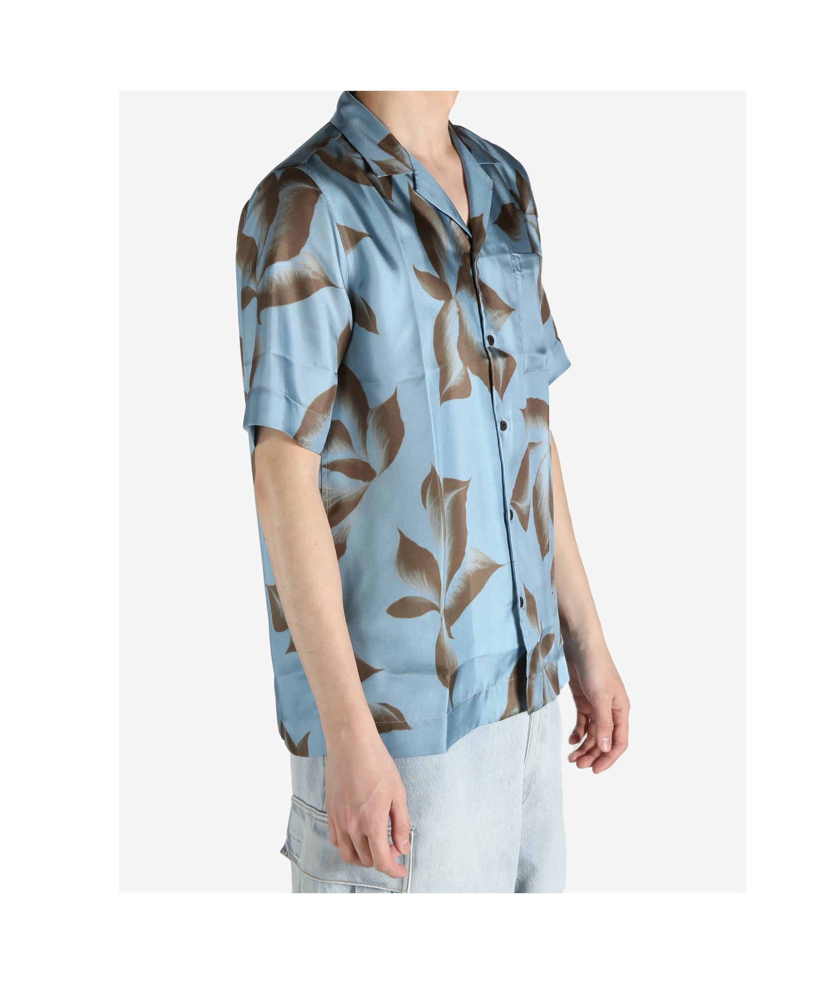 Dries Van Noten Carltone Shirt And Blouse In Blue