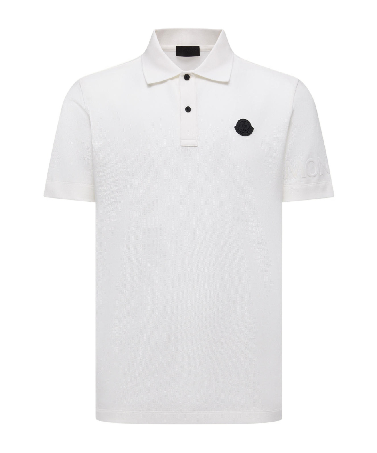 Moncler Classic Cotton Polo T-shirt In White