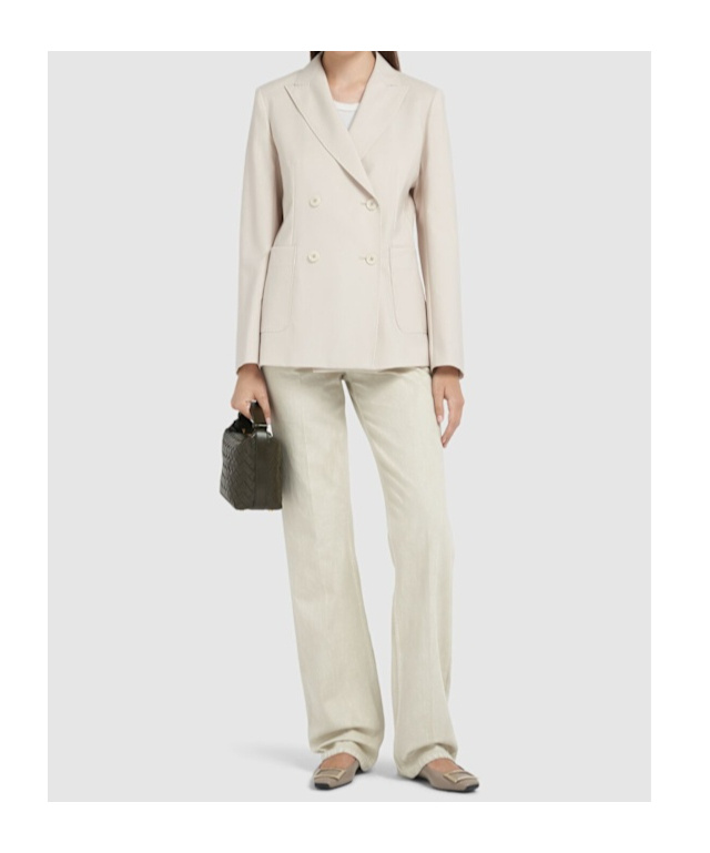 Weekend Max Mara Nervoso Sabbia Double-breasted Blazer