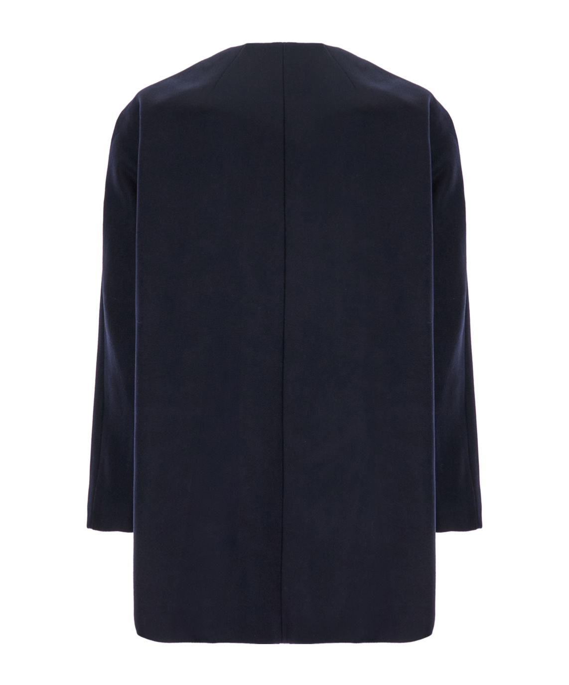 Theory Blue Hood With Hidden Front Closure In Wool Woman In Black
