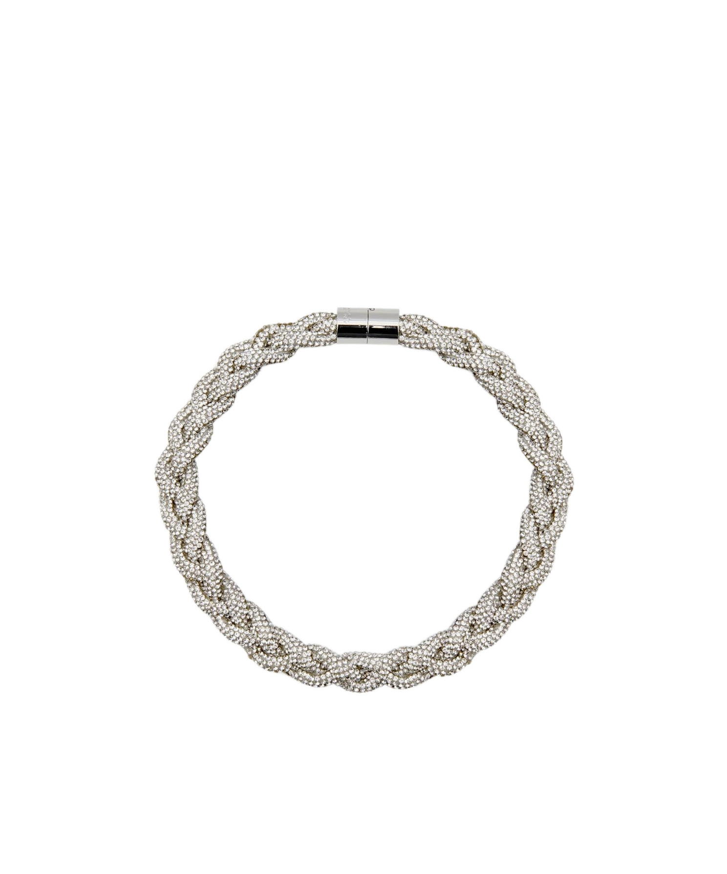 Isabel Marant Crystal-embellished Rope Chain Necklace In White
