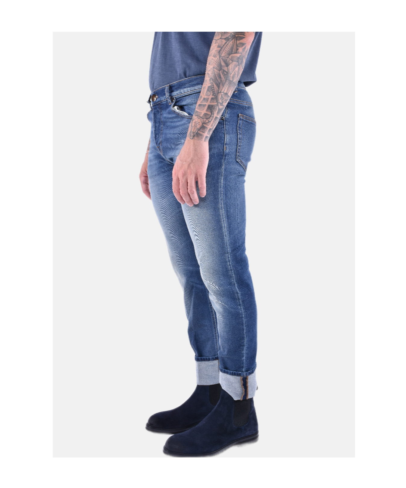 Pt Torino Jeans With Belt Loops In Blue