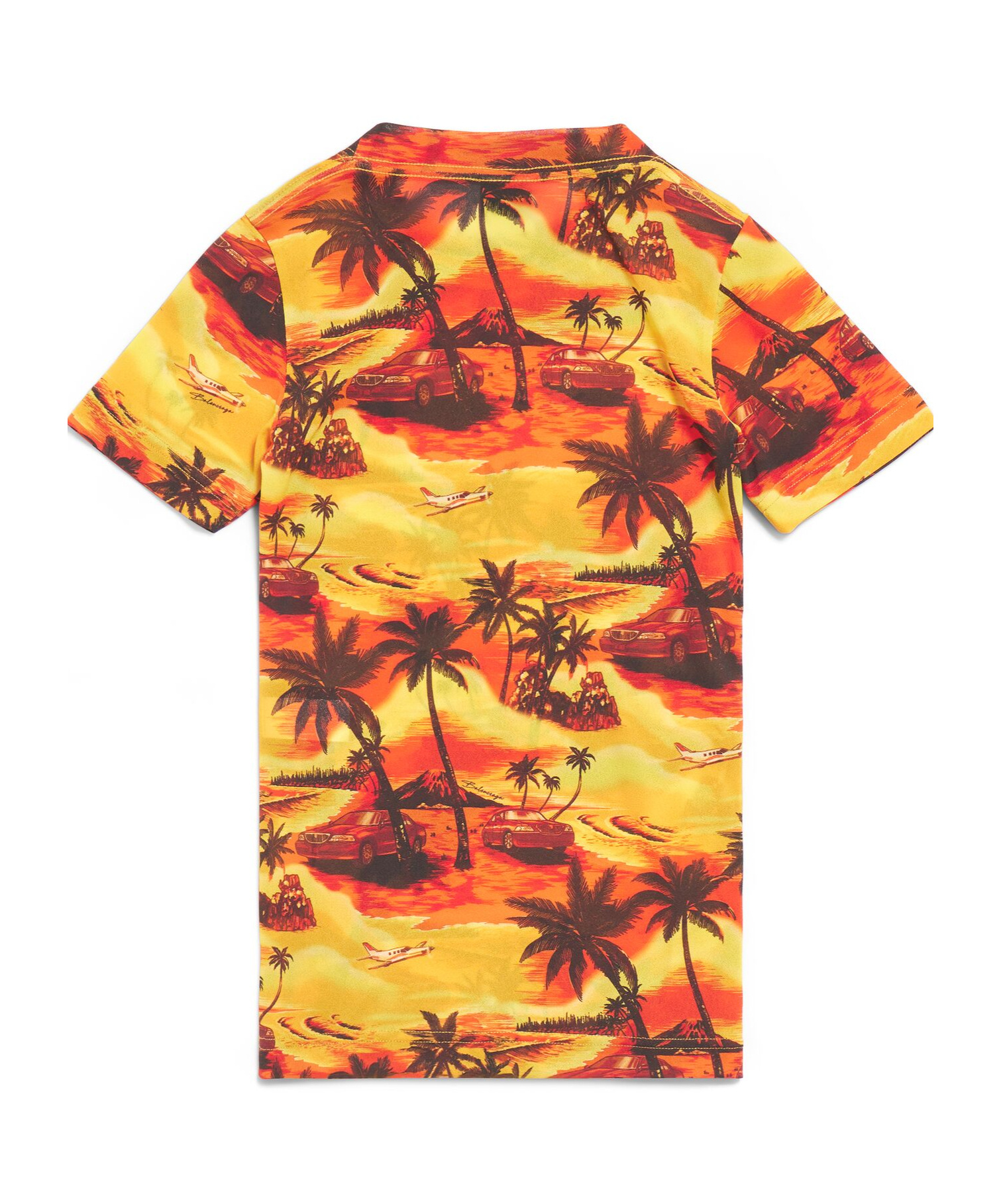 Balenciaga Graphic-print T-shirt In Yellow
