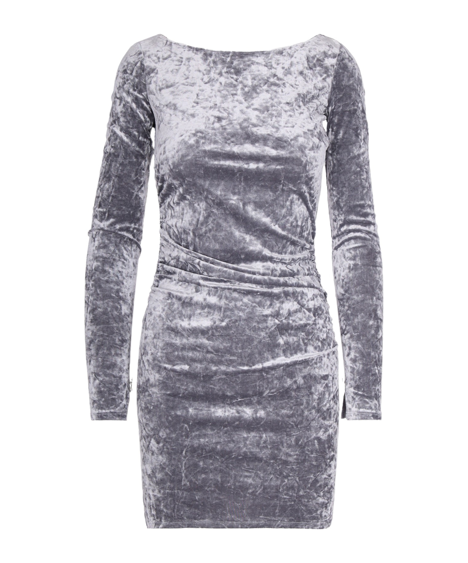 Patrizia Pepe Ruched Mini Dress In Gray