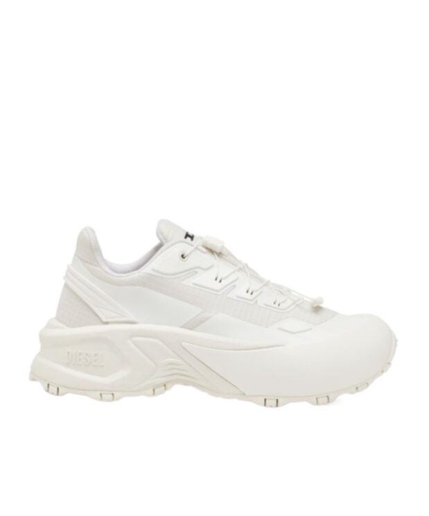 Diesel D-cage Runner-sneakers In Tpu-trimmed Ripstop In White