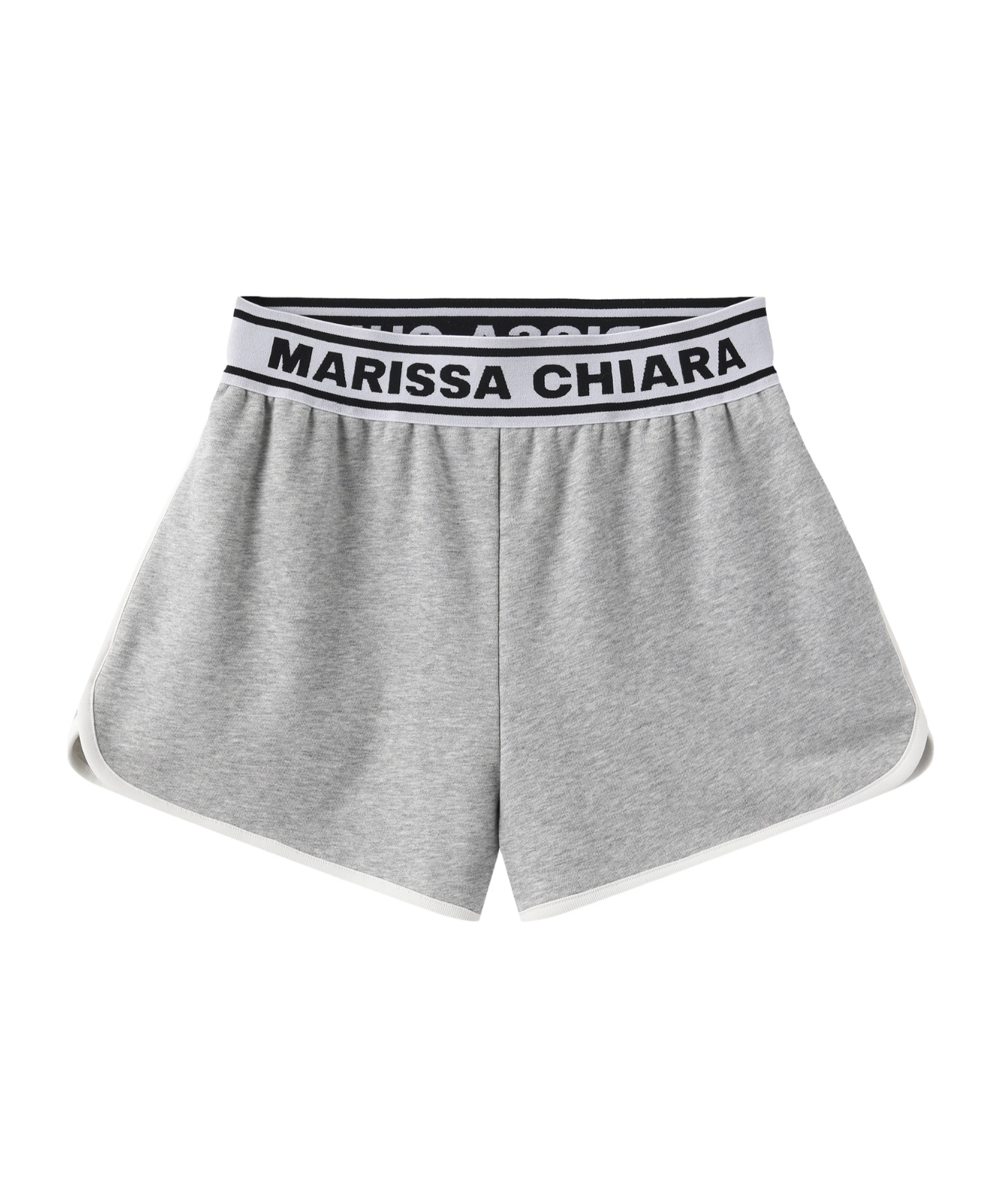 Marissa Chiara Elastic Waist Shorts In Gray