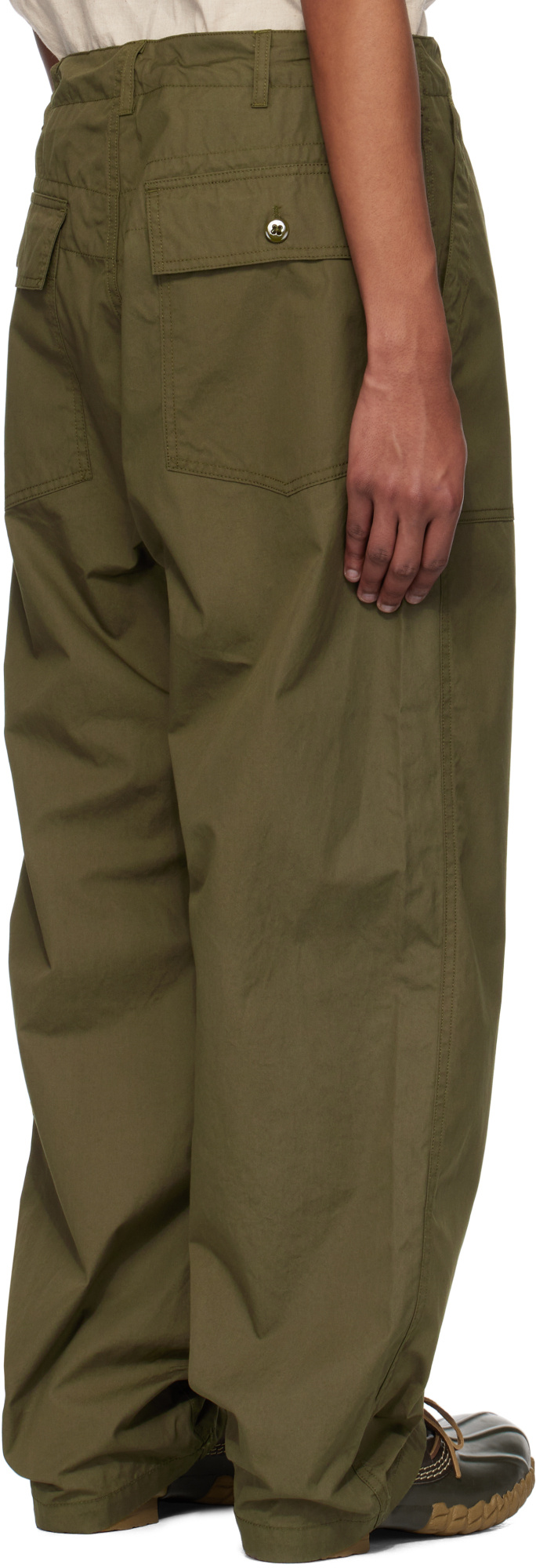 Engineered Garments Khaki Cloth Painter Trousers In Khaki