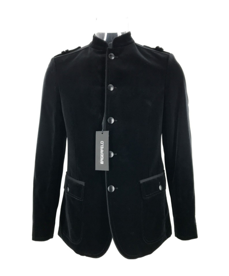 Karl Lagerfeld Single-breasted Zipper Casual Jacket In Black