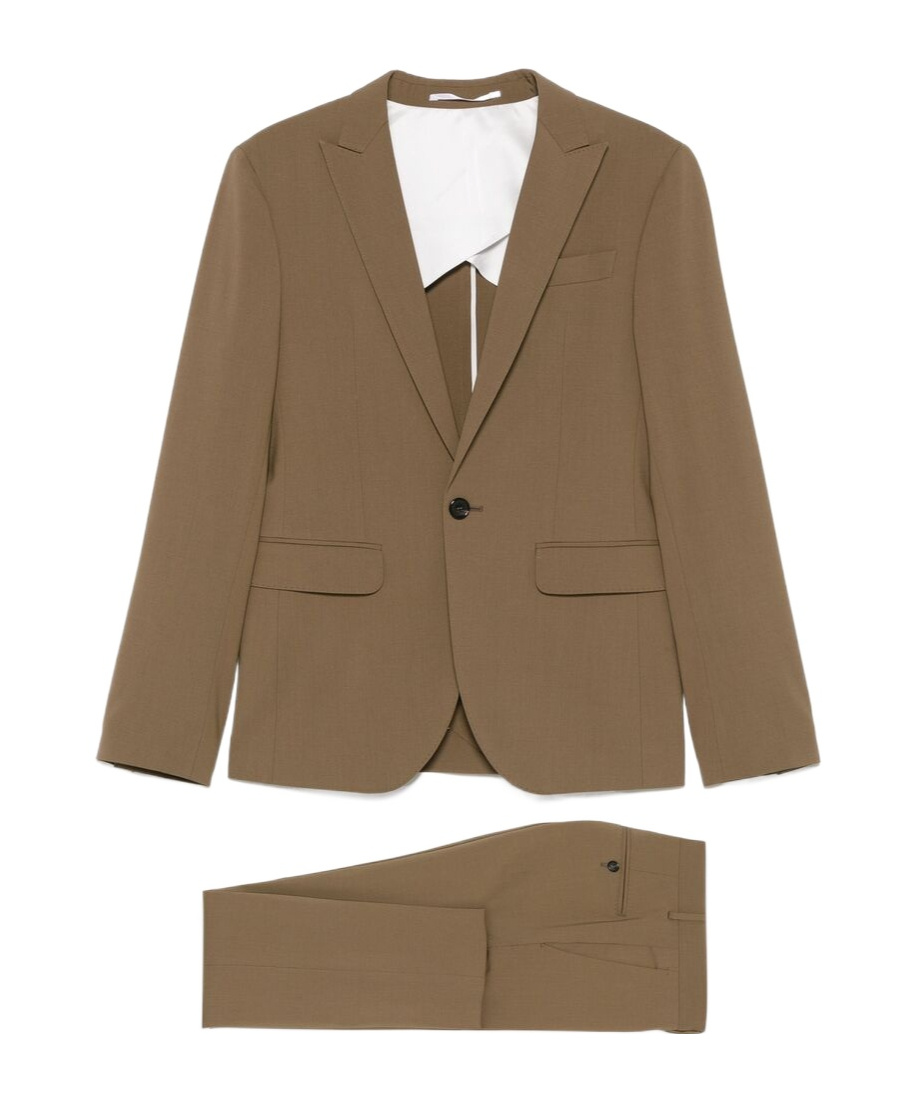 Dsquared2 Einreihiger Baumwollanzug In Berlin-passform In Brown