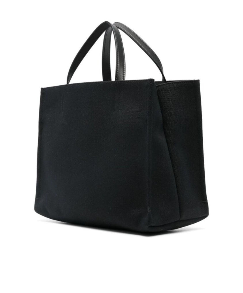 Ferragamo Logo Printed Small Tote Bag Women In Black