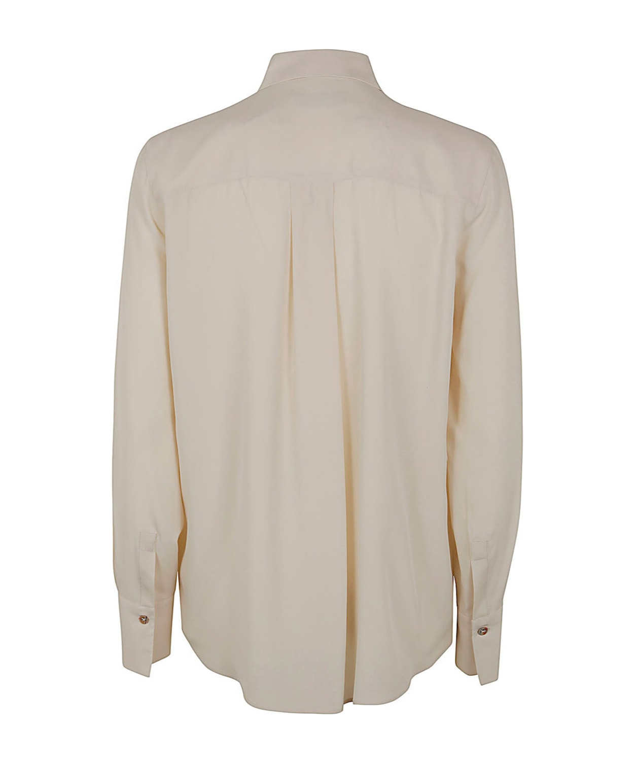 Ps By Paul Smith Spread-collar Crepe Shirt In Nude
