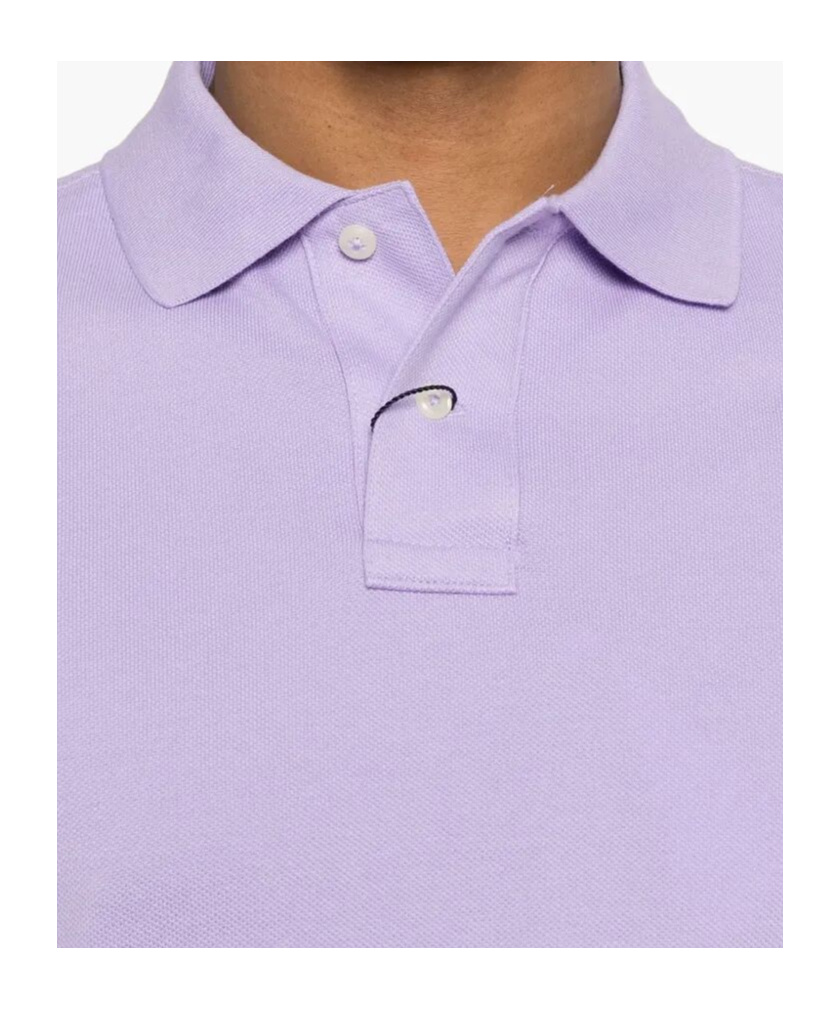 Polo Ralph Lauren Man Polo Shirt Lilac Size Xxl Cotton In Purple