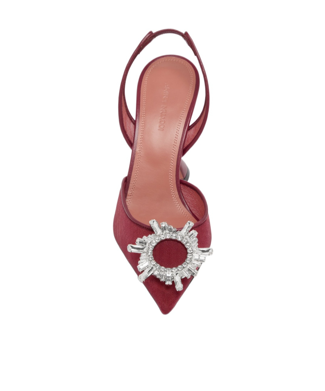 Amina Muaddi 95mm Begum Crystal-embellished Heeled Sandals In Burgundy