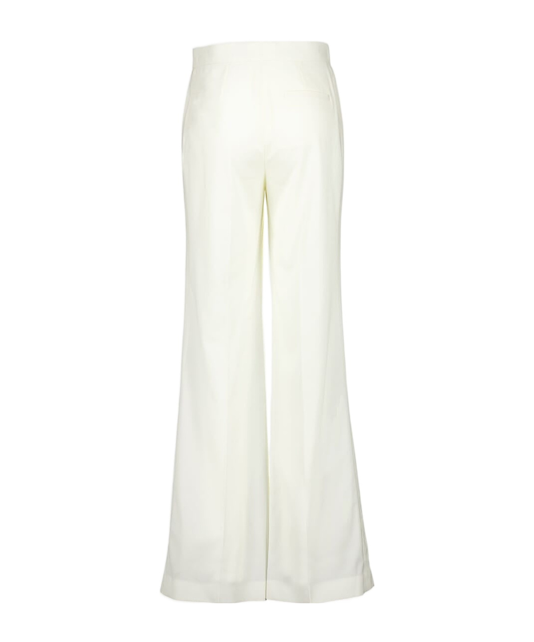 Stella Mccartney Womens Cream Iconic Pressed-creases Straight-leg High-rise Stretch-wool Trousers In White