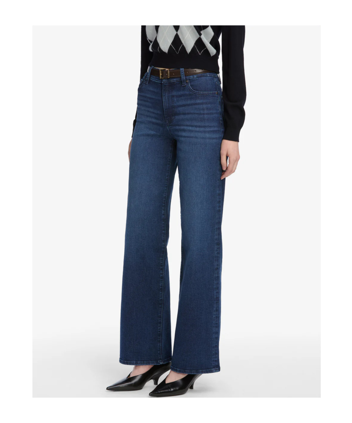 Frame High-waisted Wide-leg Jeans In Multi