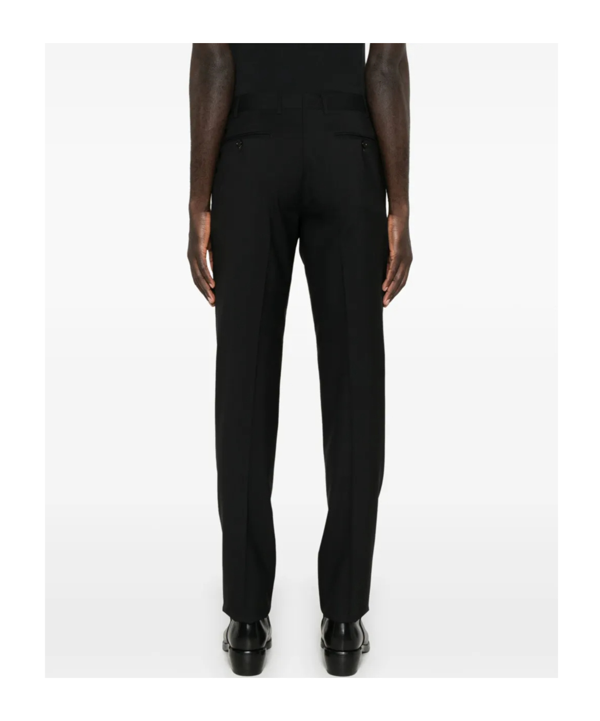Canali Belt-loop Casual Pants In Black