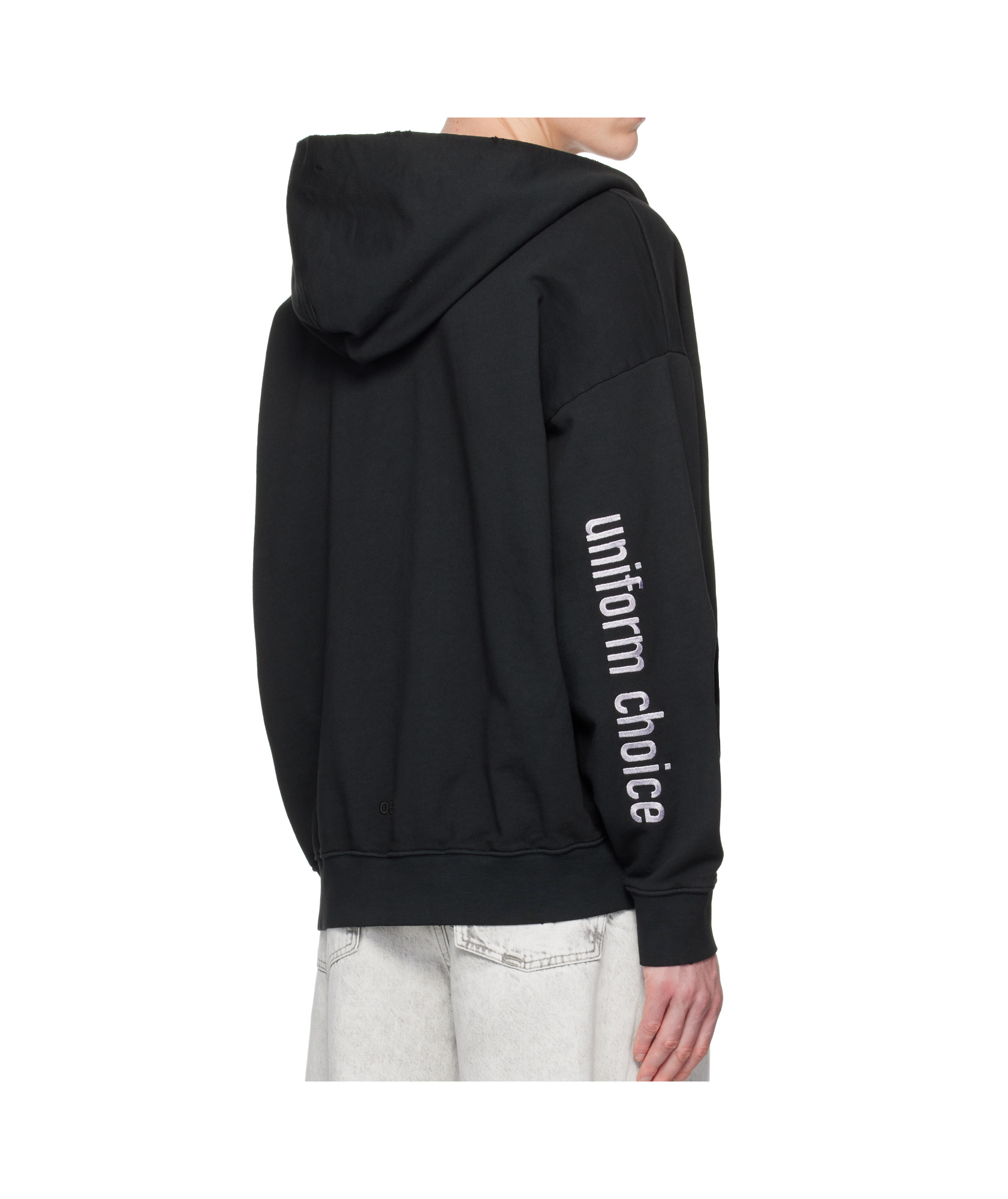 032c Black Routine Zip Hoodie
