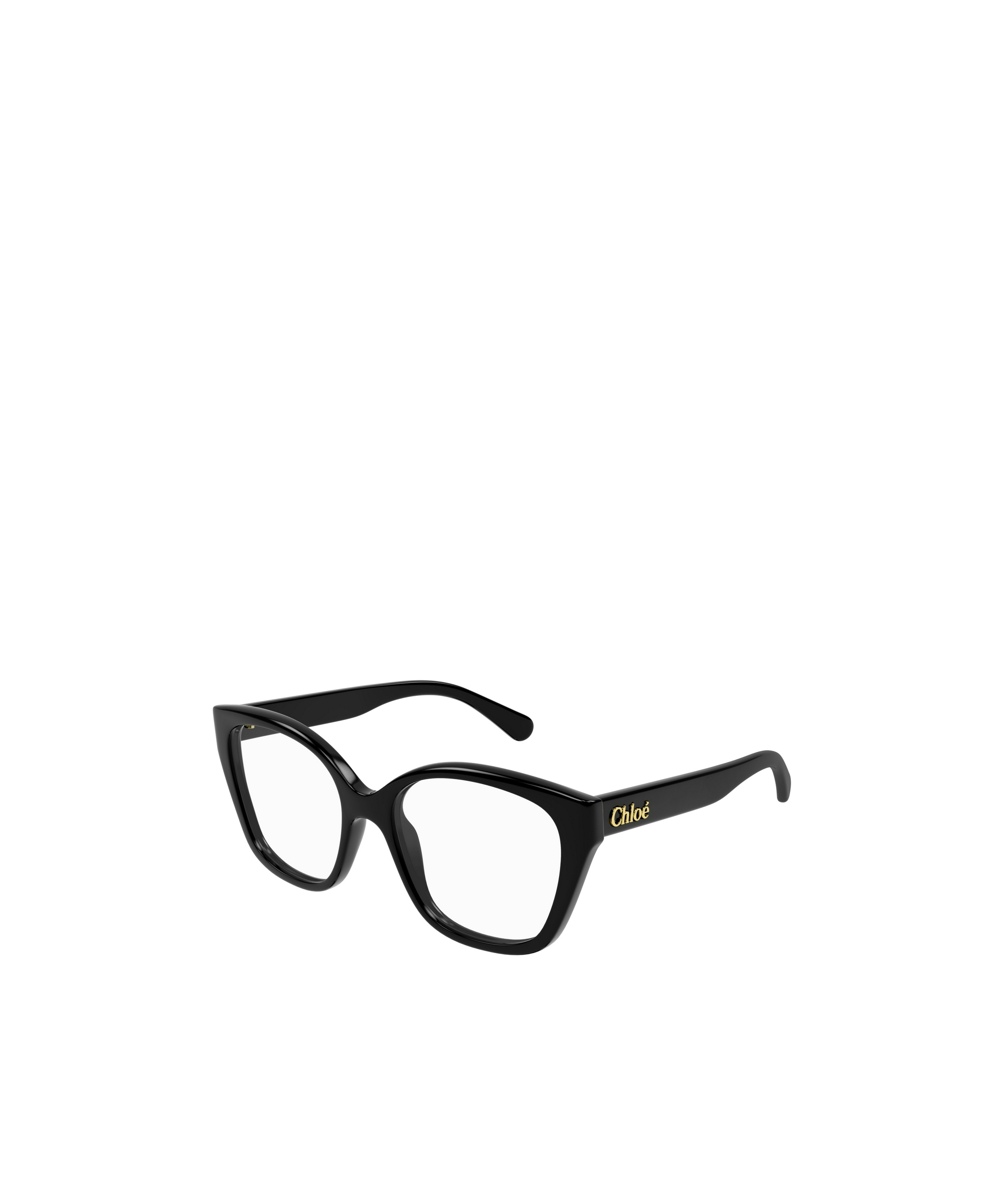 Chloé Logo-embossed Square-frame Glasses In Black