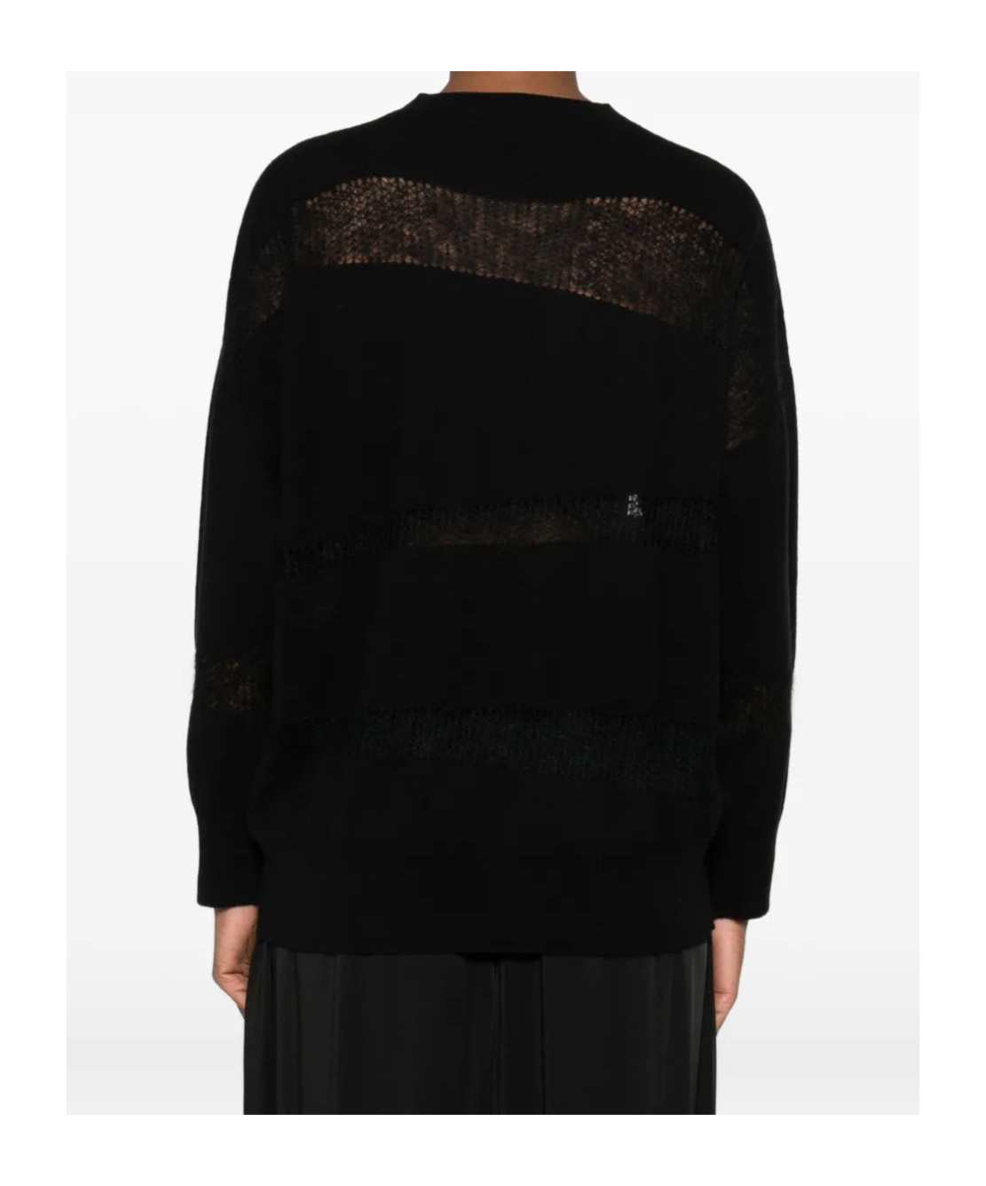 Fabiana Filippi Mesh-panel Sweater In Black