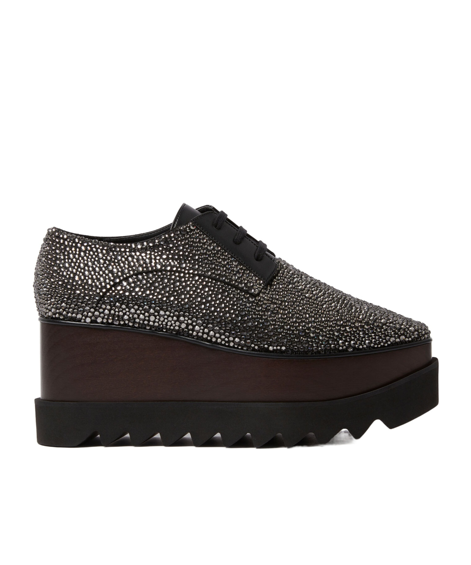 Stella Mccartney Elyse Crystal Platform Shoes In Black