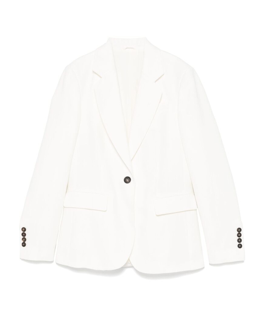 Brunello Cucinelli Long-sleeved Jacket In White
