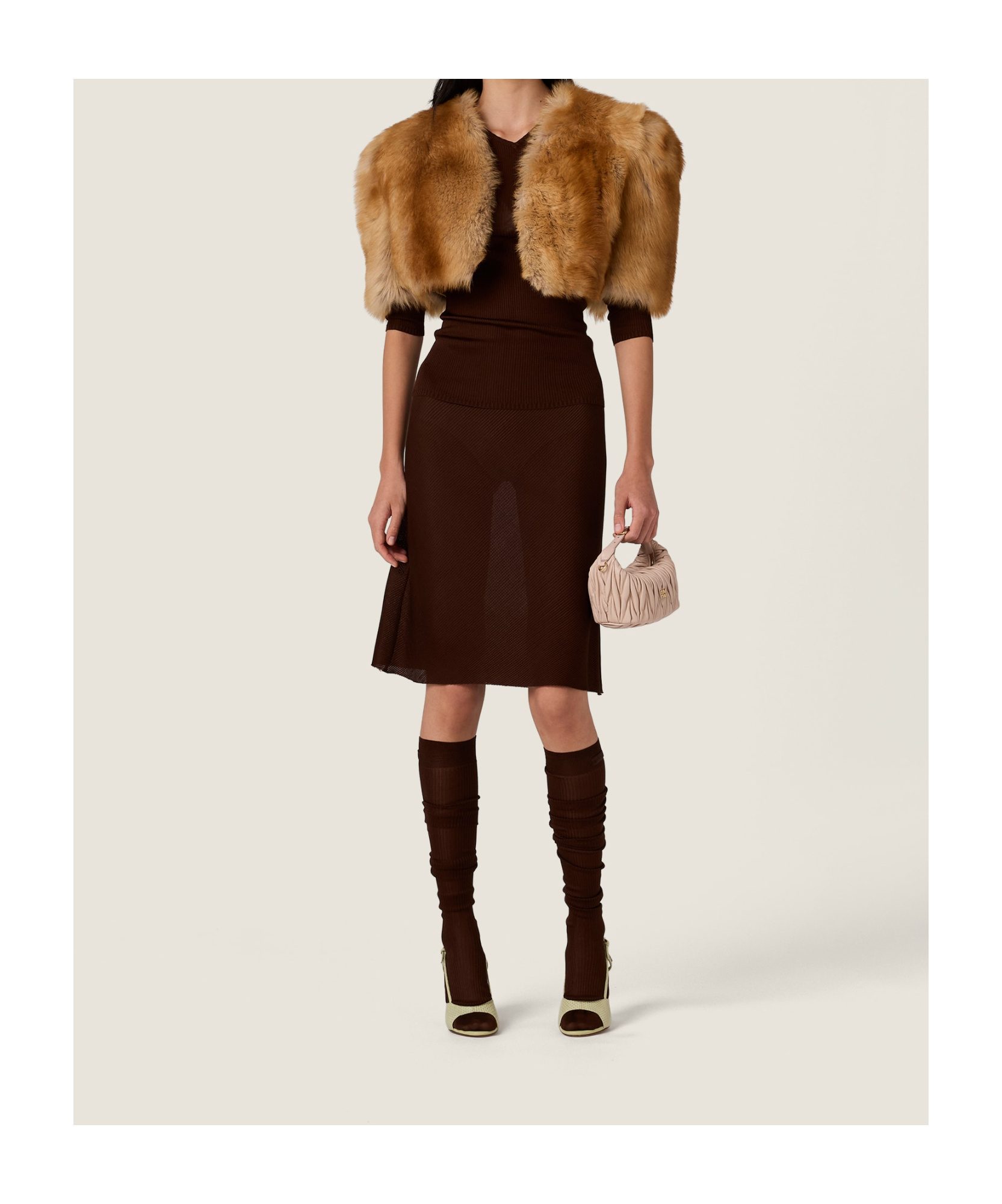 Miu Miu Silk Mid-length Skirts In Burgundy