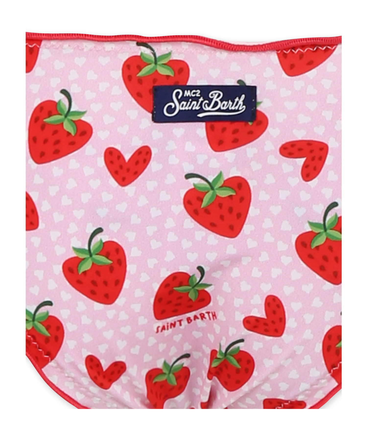 Mc2 Saint Barth Strawberry Print Swimsuit In Pink