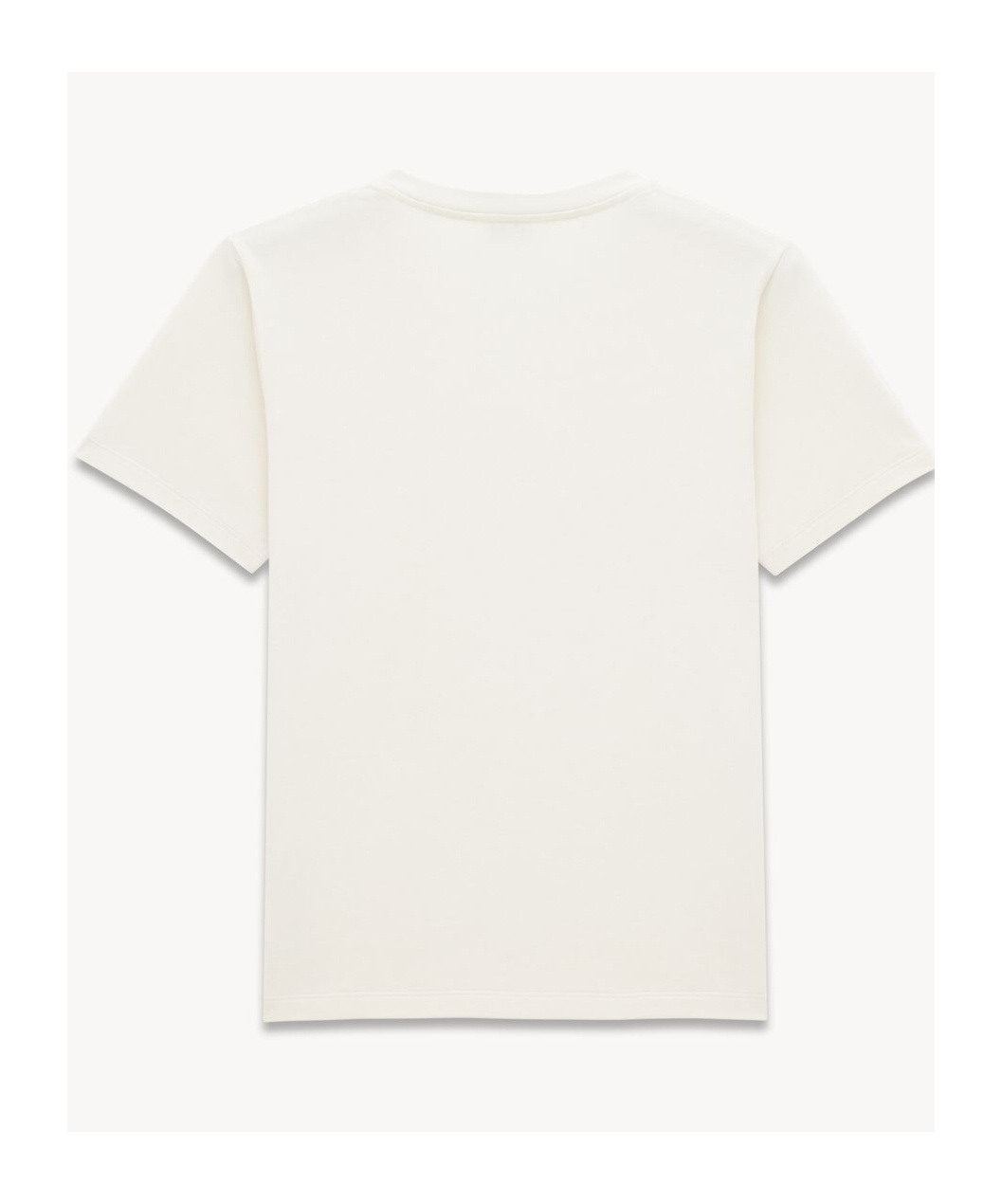 Saint Laurent Logo-patch T-shirt In White