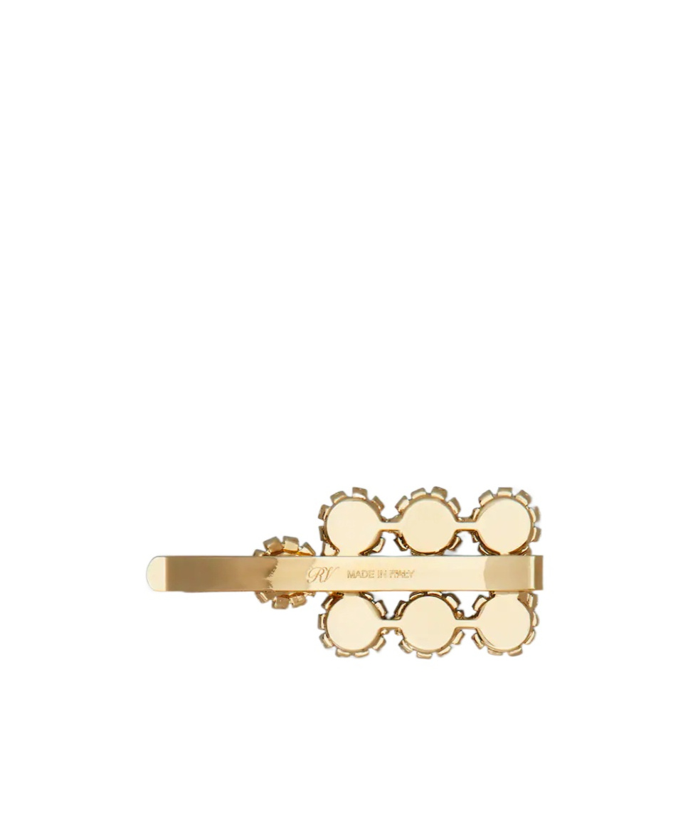 Shop Roger Vivier Flower Strass Hairpin In White