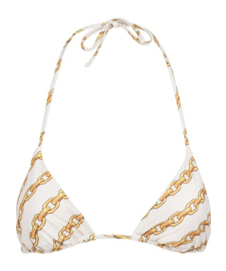 Versace Printed Triangle Bikini Top