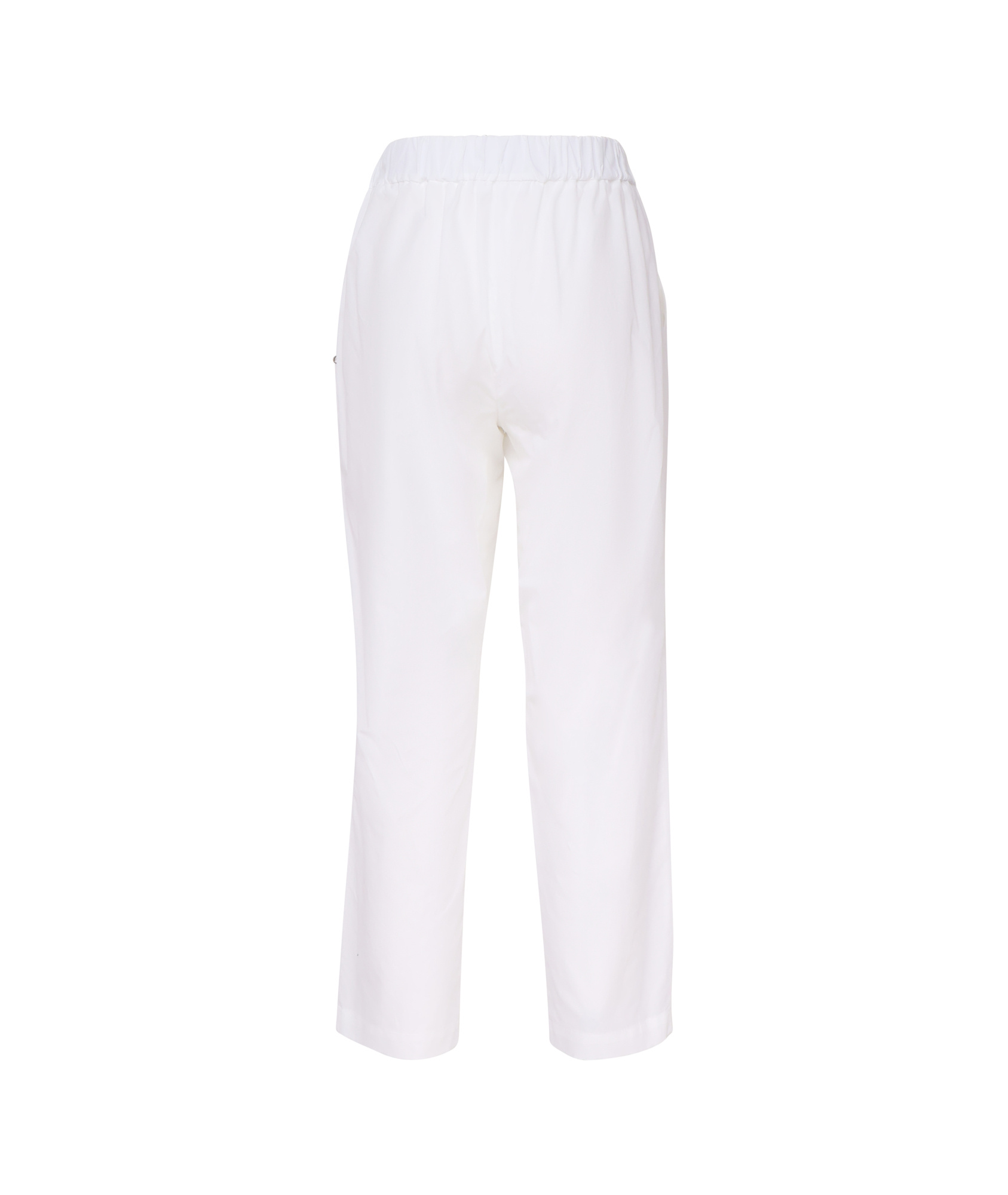 Ottod'ame Button-fastening Cotton Straight Trousers In White